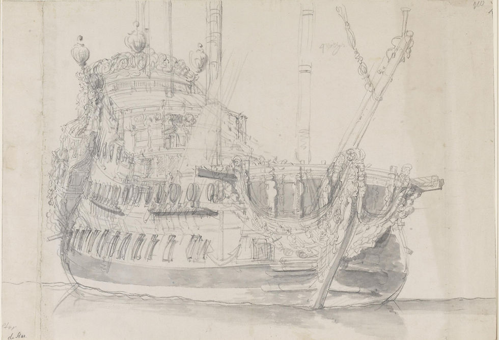 The Gloucester by Willem van de Velde the Elder, c. 1680.
