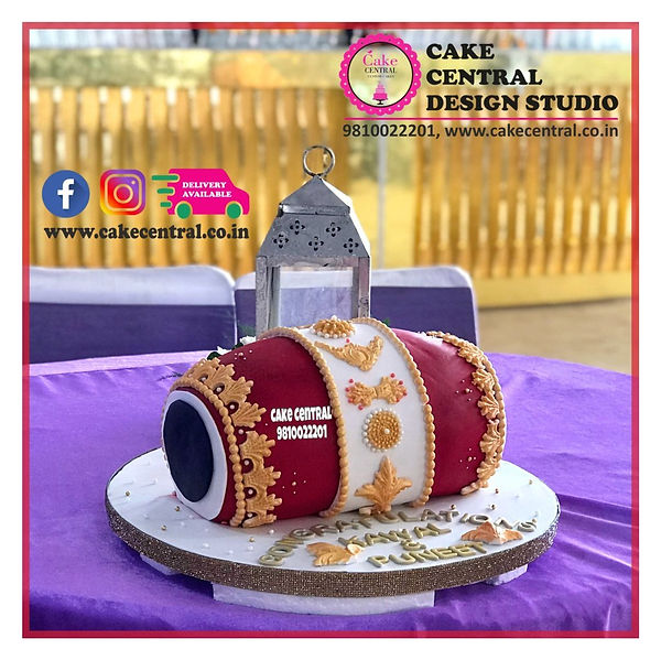 Dhol Dholki Mehndi Cake in Delhi