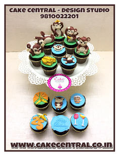 Monkey Animals Themed Cupcakes Delhi | Customized Cupcakes with Delivery Delhi, Gurgaon , Noida .Cake Central - Premier Cake Design Studio , New Delhi , Delhi