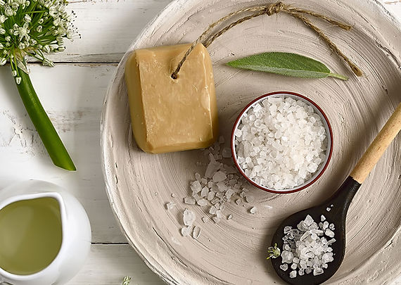 Soap bars and bath salts