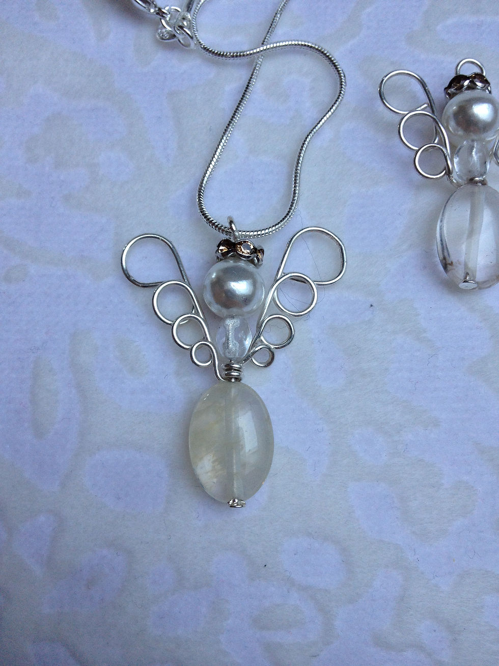 Angel butterfly with Moonstone