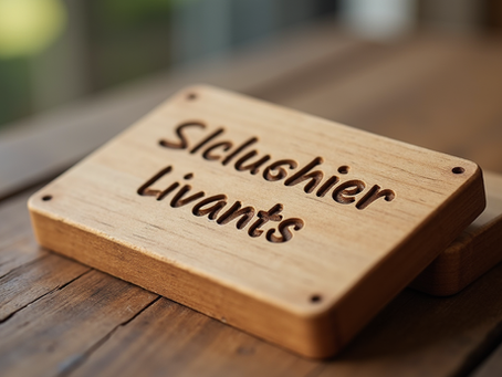 Individuelle gravierte Holz-Schlüsselanhänger gestalten
