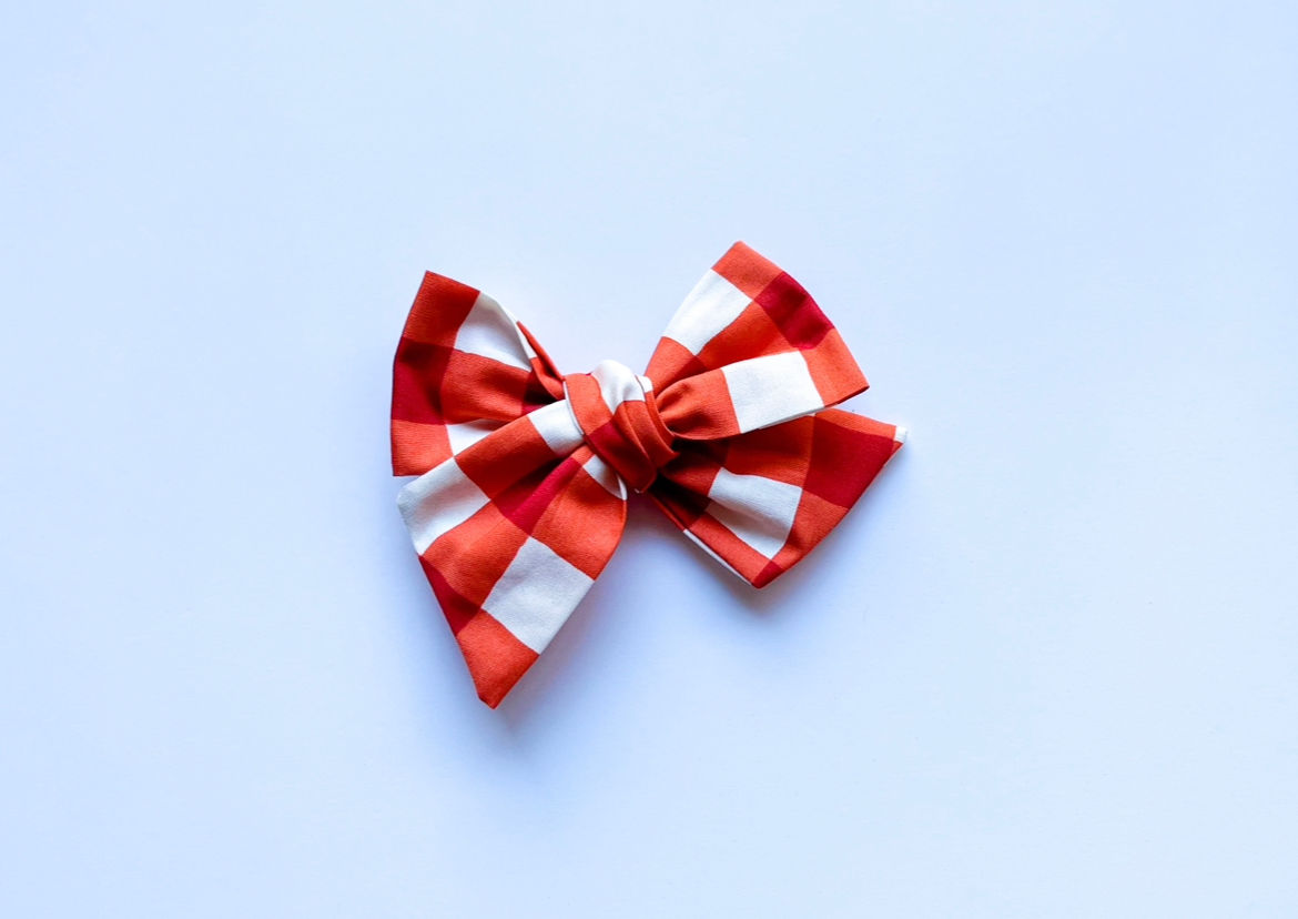 Plaid Bow Large