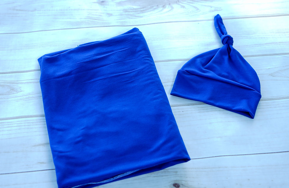 Thumbnail: Royal Blue Swaddle Set