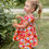 Thumbnail: Girls Retro Pink Floral Dress