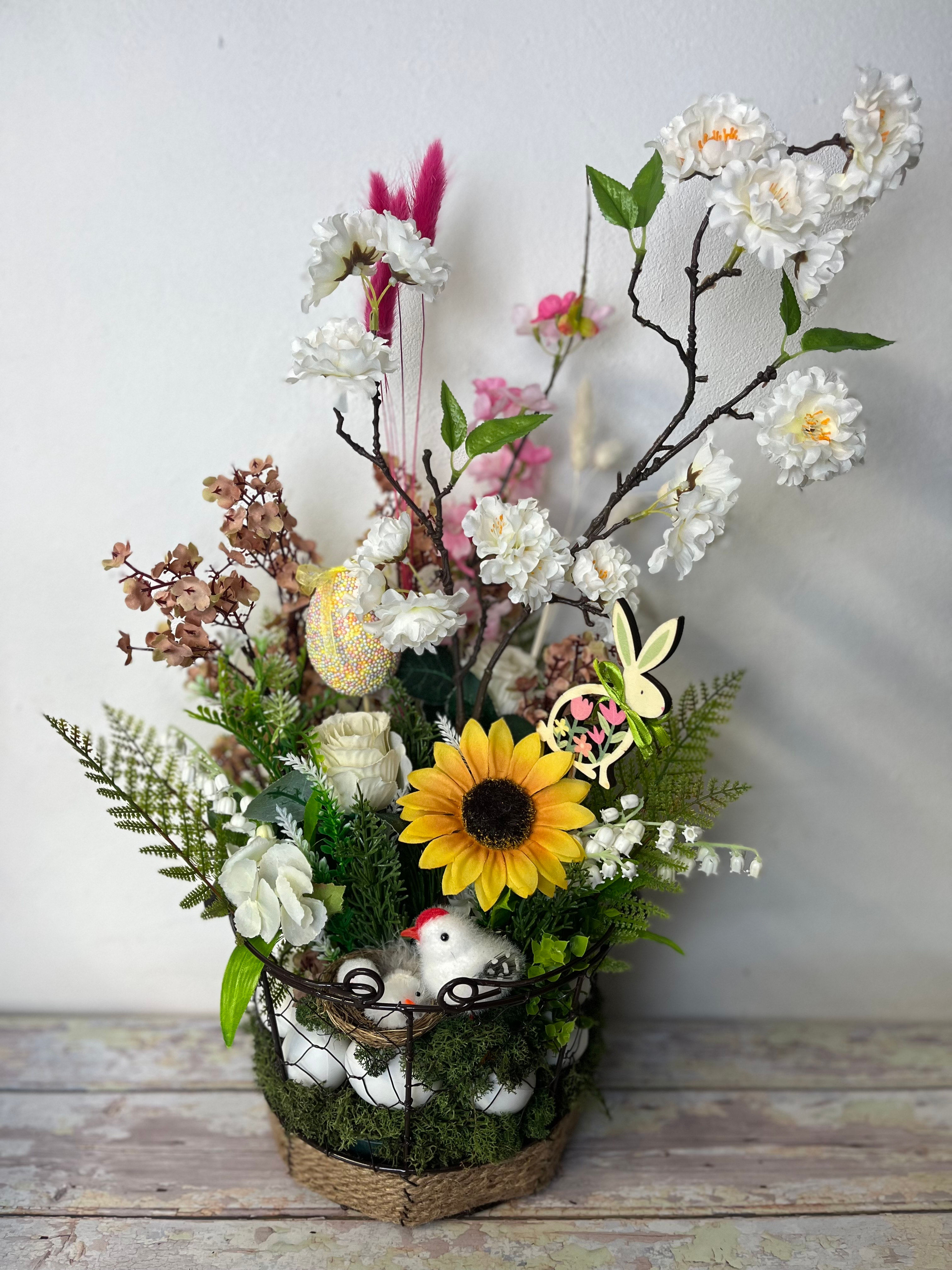 Artifitial Easter Chick Basket