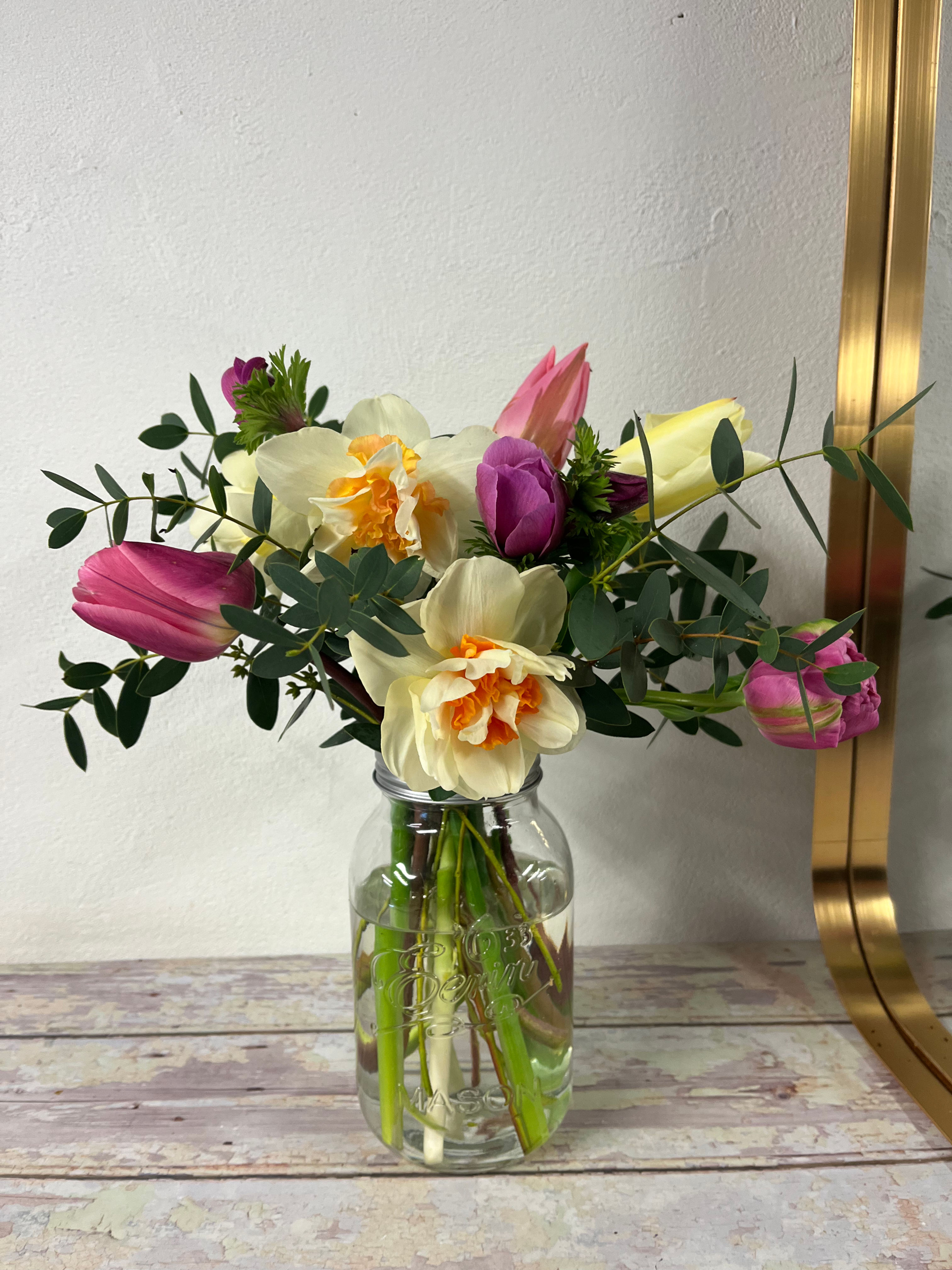 Spring Mason jar