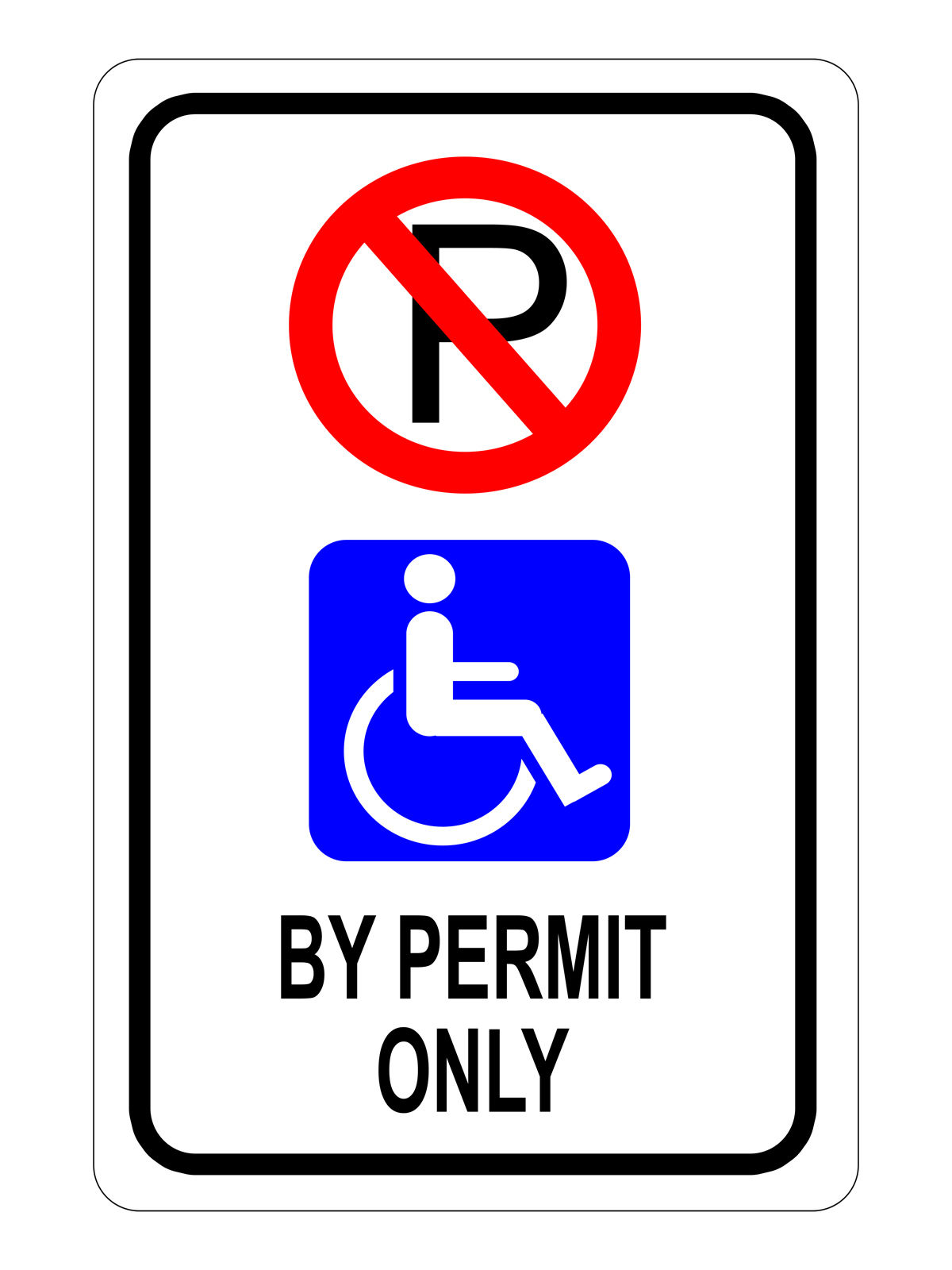Parking Signs No Parking By Permit Only