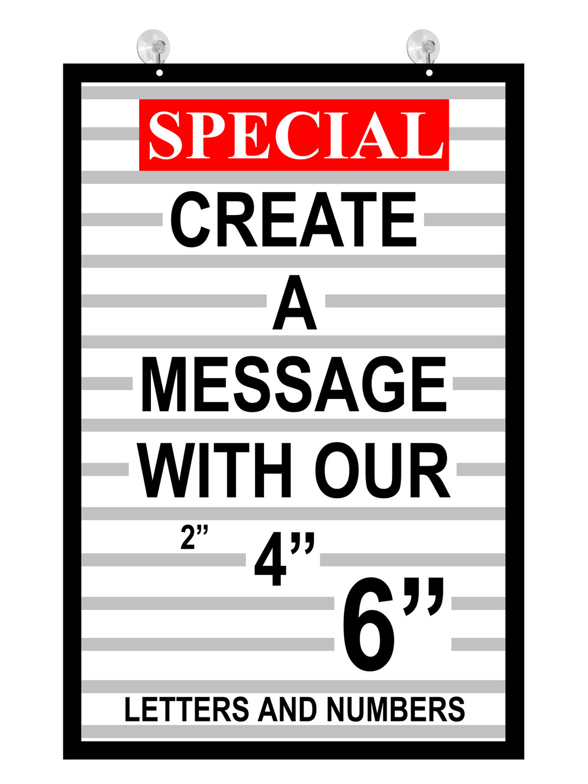 Create a message with our 24x36 vertical board