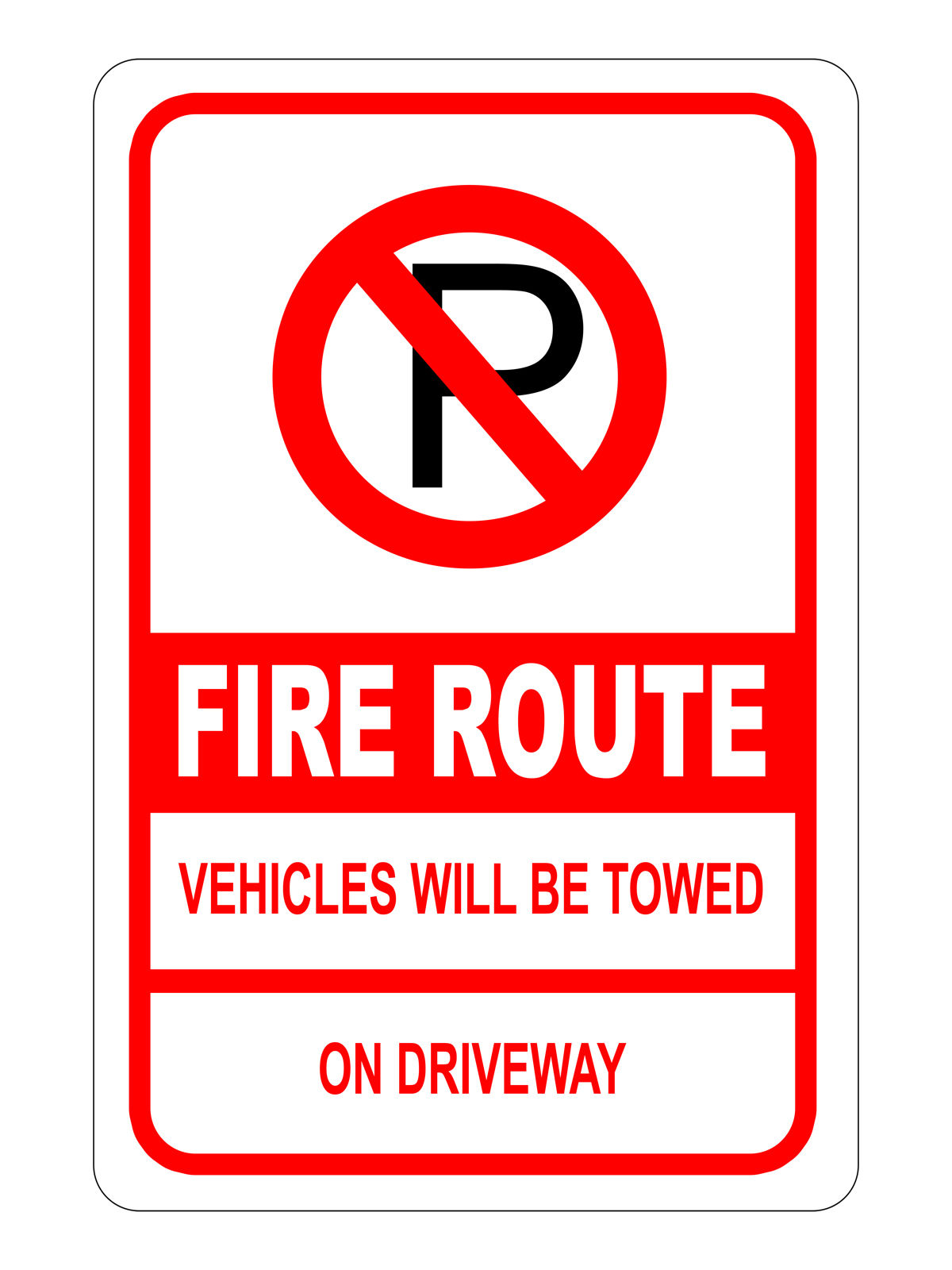 Parking Signs NP Fire Route