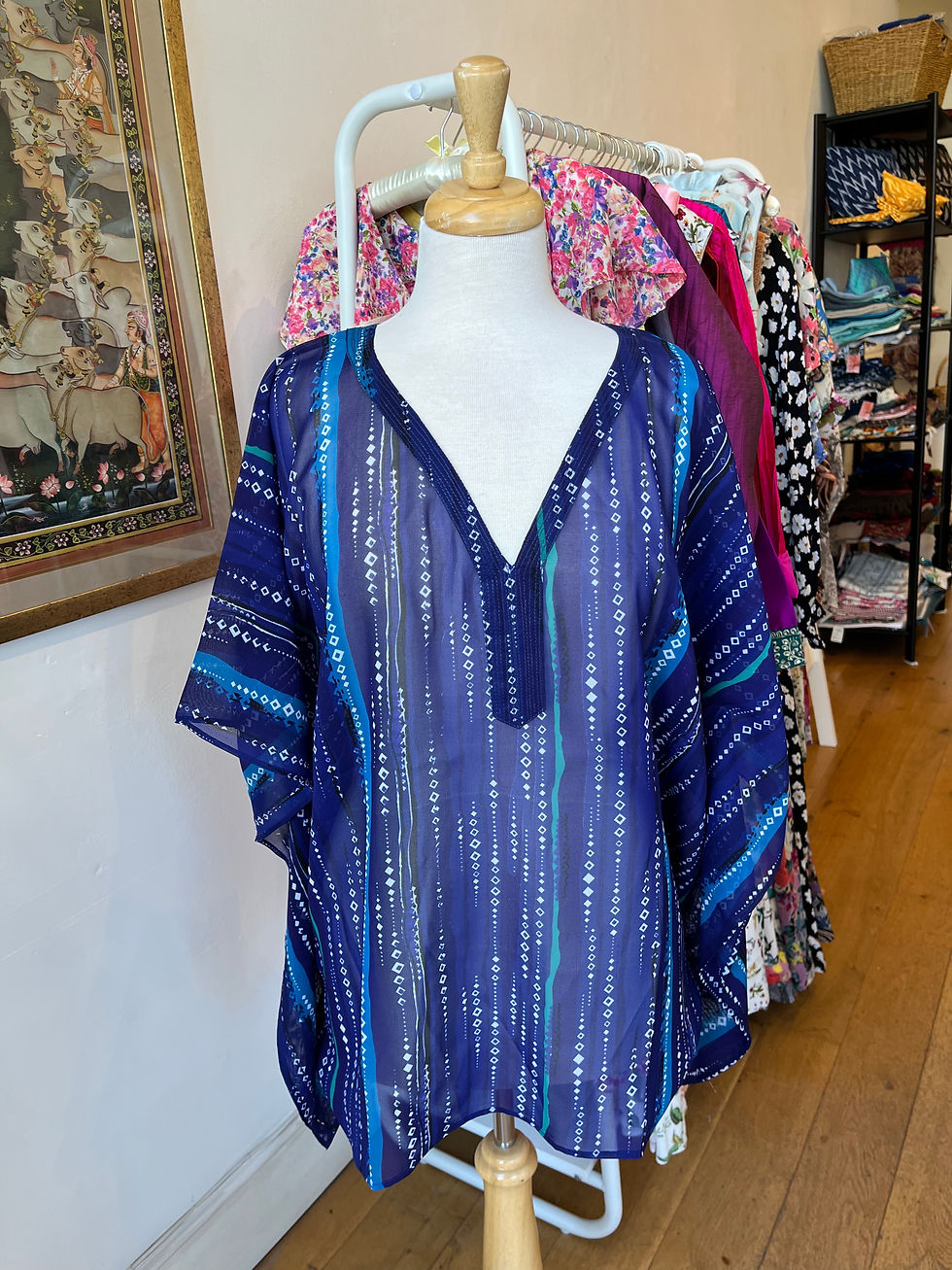 Thumbnail: Kaftan top in lightweight georgette