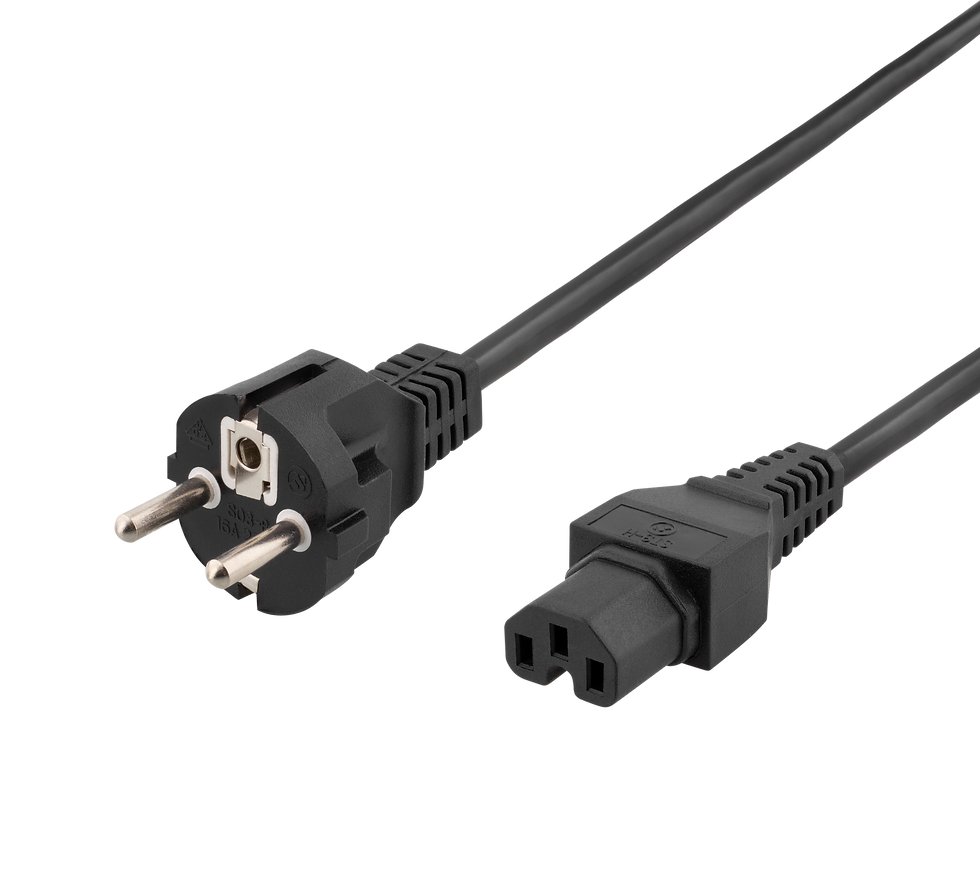 DELTACO 3m grounded device / extension cable for connection between de