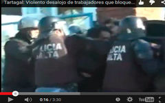 Salta: Violento desalojo de trabajadores que bloqueaban ingreso TransNoa