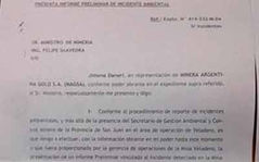 San Juan: Para la Barrick el derrame de cianuro fue de 224.000 mil litros