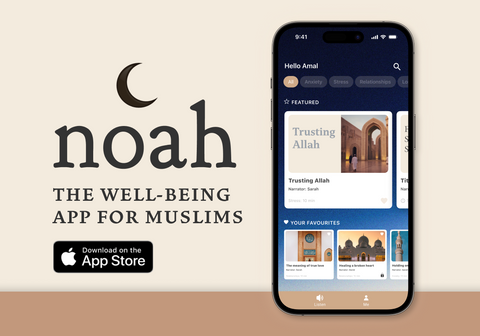 Noah wellness app user interface displaying meditation session options.
