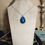 Miniature : Collier goutte d'apatite bleue