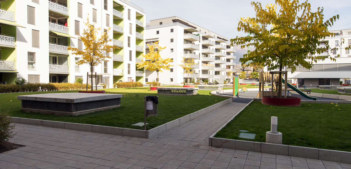 îlot des platanes | habitat collectif | sierre | îlot | atelier4 | bureau d'architecture 