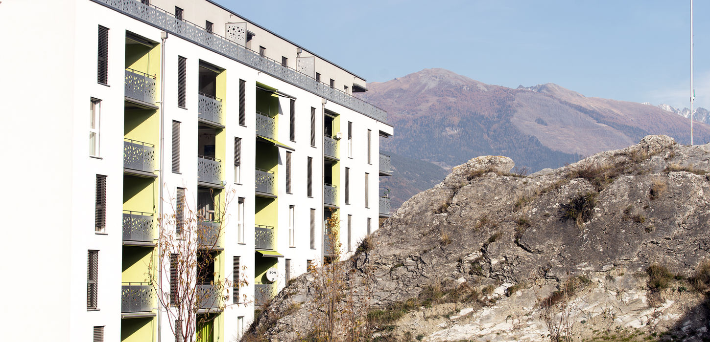 îlot des platanes | habitat collectif | sierre | façades | atelier4 | bureau d'architecture 