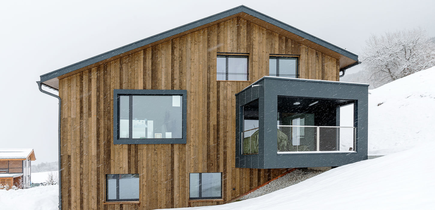 villa emery bitz | villa familliale | nax | extérieur | atelier4 | bureau d'architecture