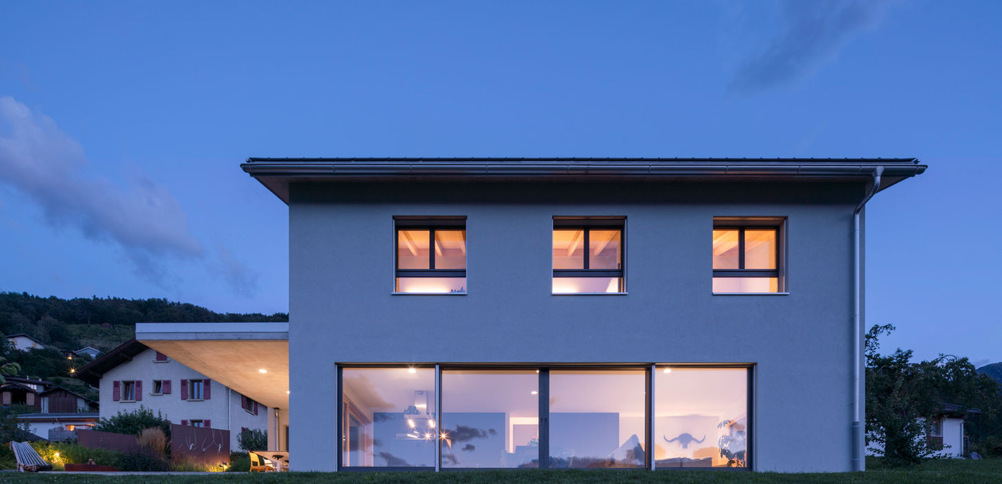 villa glassey | villa individuelle | baar | extérieur | atelier4 | bureau d'architecture