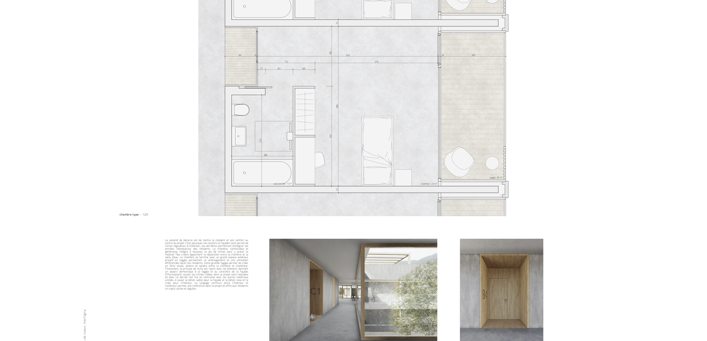 concours foyer valais de coeur | concours de projet | martigny | planche de présentation | atelier4 | bureau d'architecture