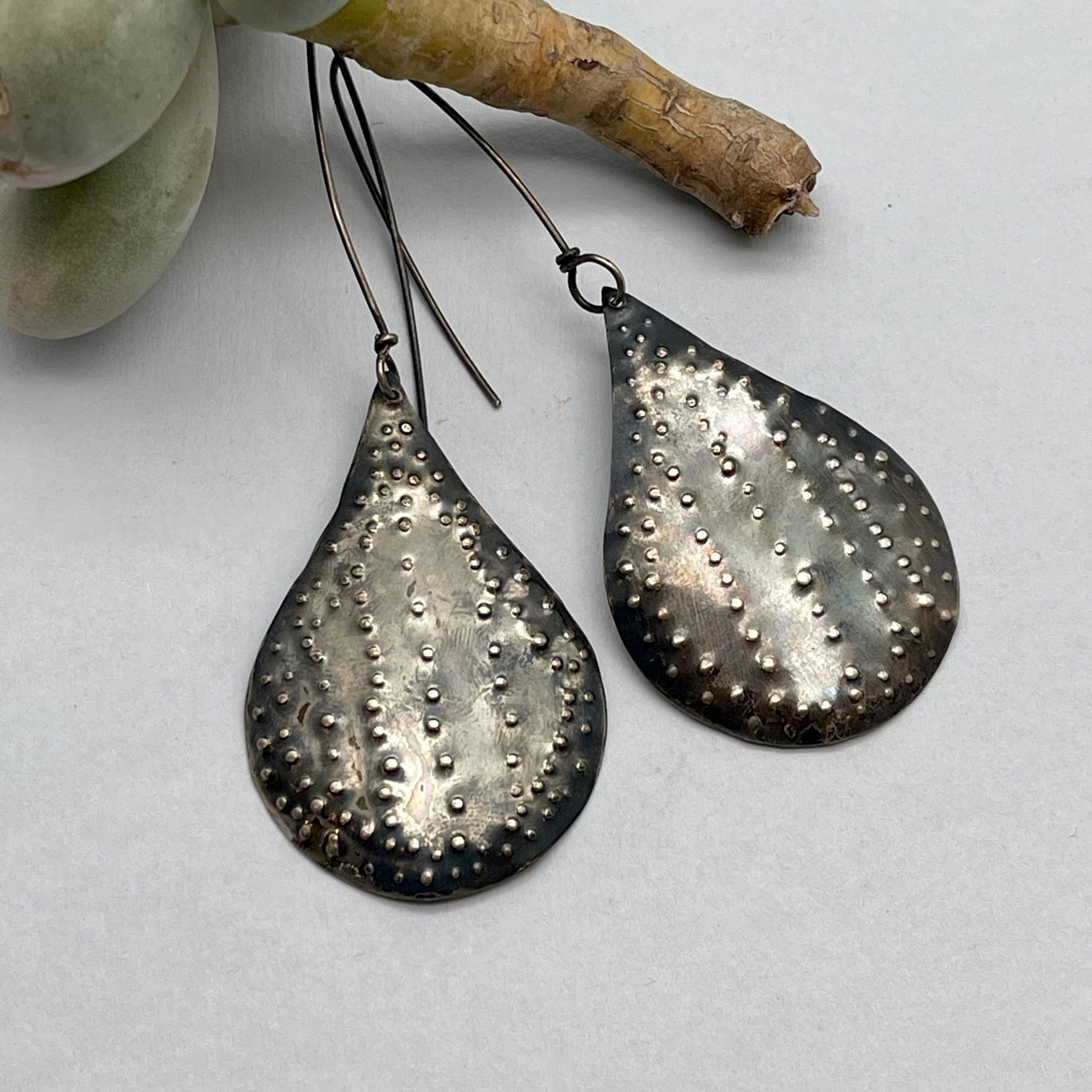 Oxidised Statement Earrings
