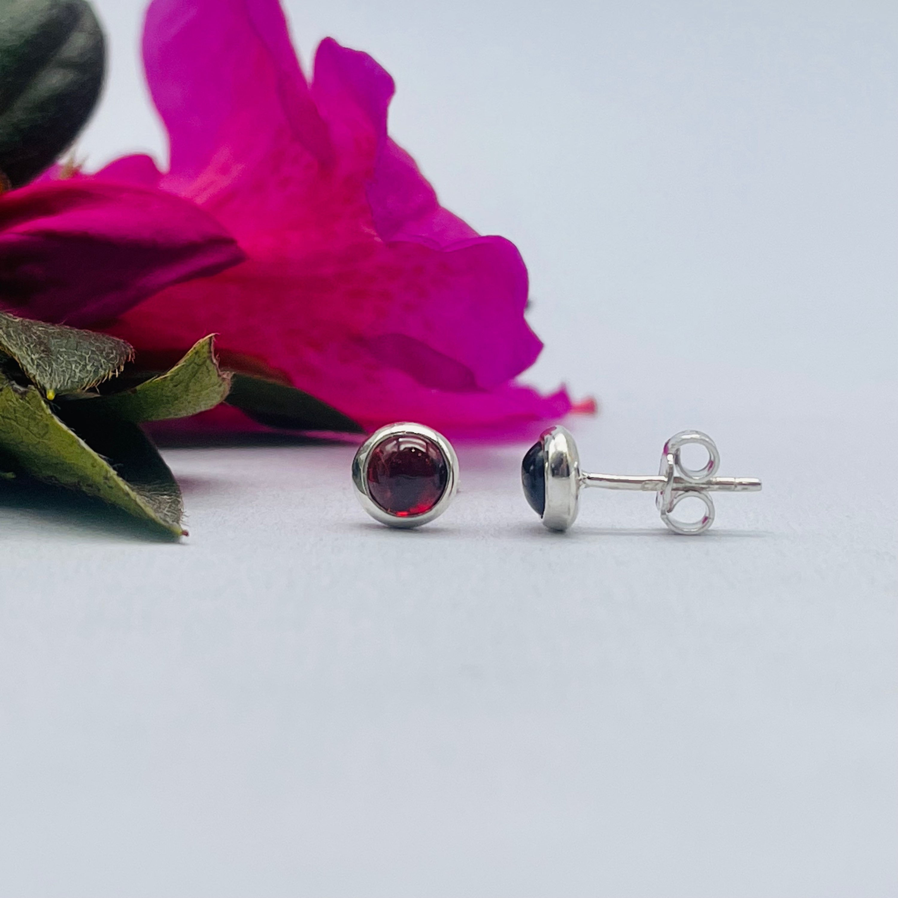 Garnet Stud Earrings