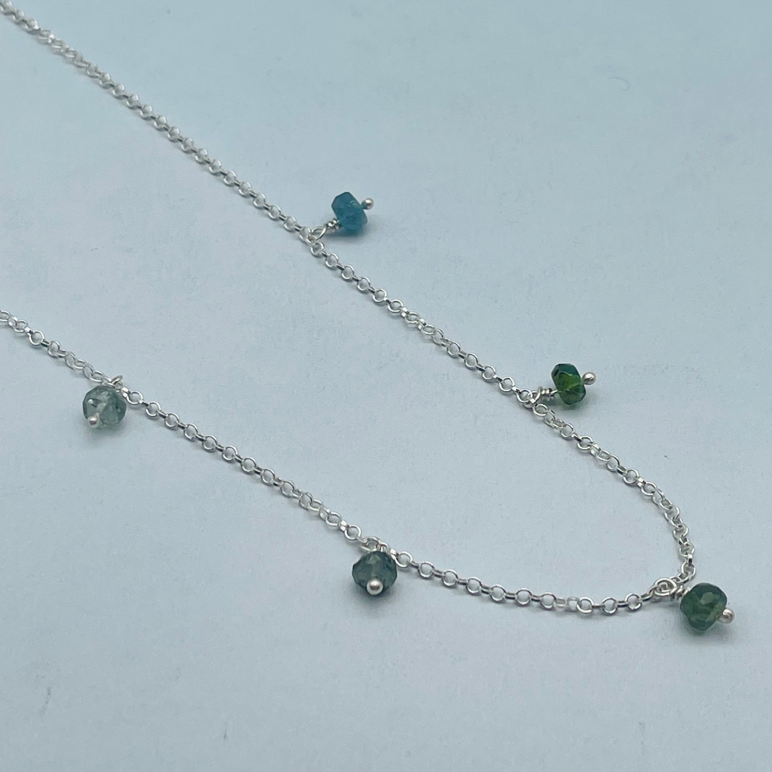 Green Tourmaline Drop Necklace