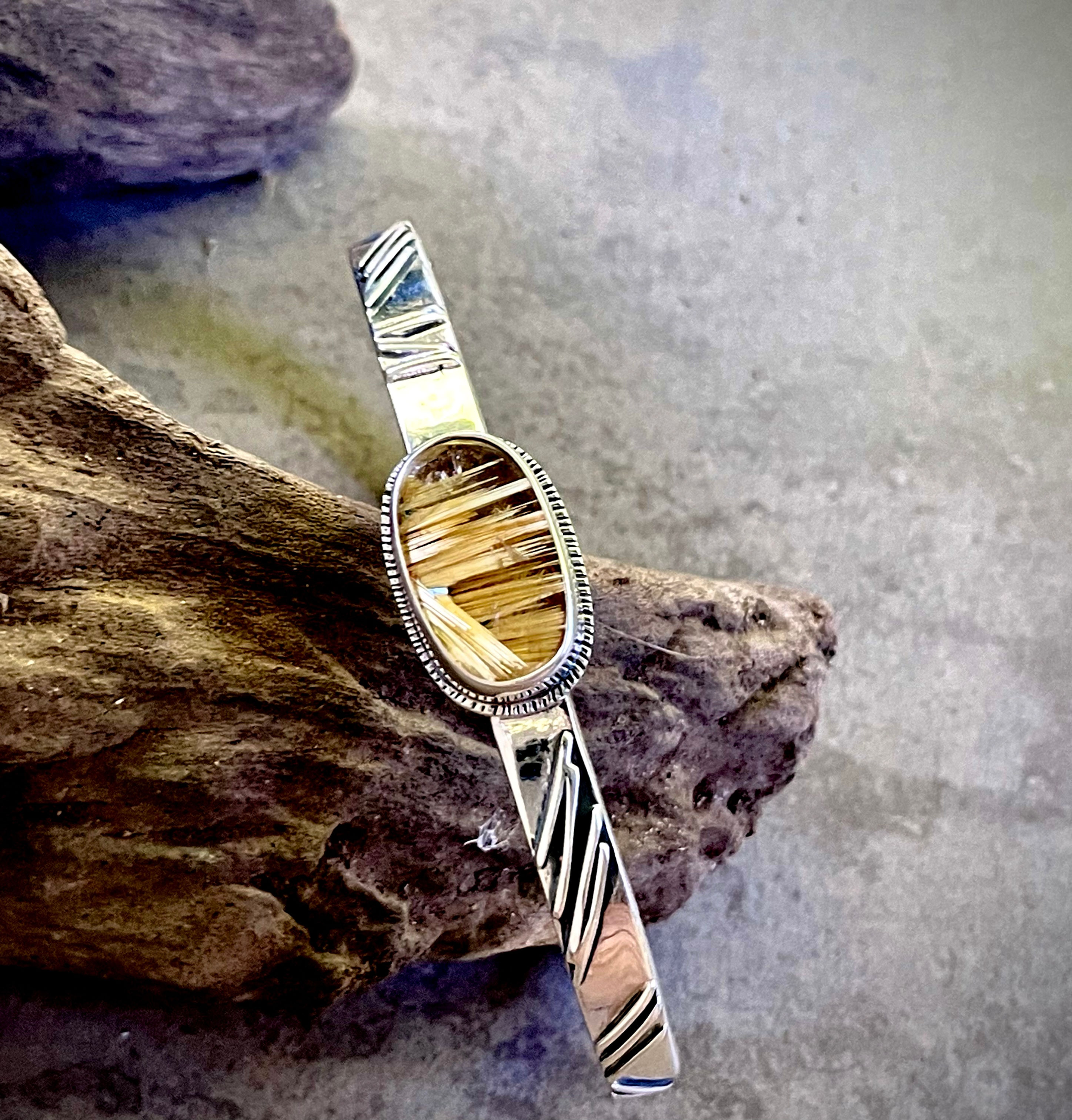 Rutilated Quartz Cuff