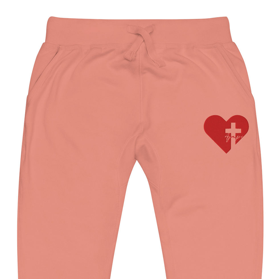 Agape Heart fleece sweatpants