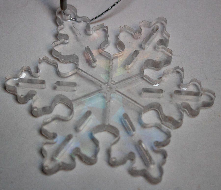 Thumbnail: clear holographic sowflake orament piece 3