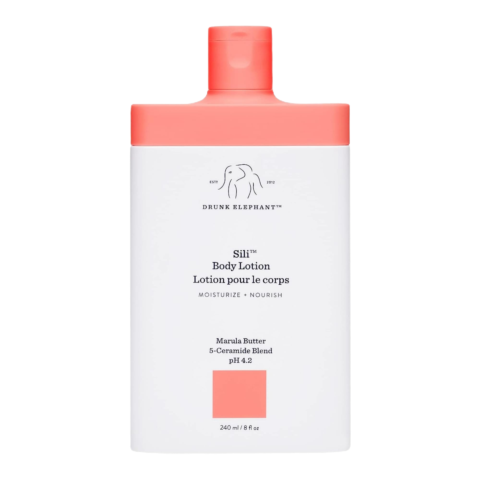Drunk Elephant Sili Body Lotion - Deep Calming Skin Moisturizer (240 mL / 8 Fl O