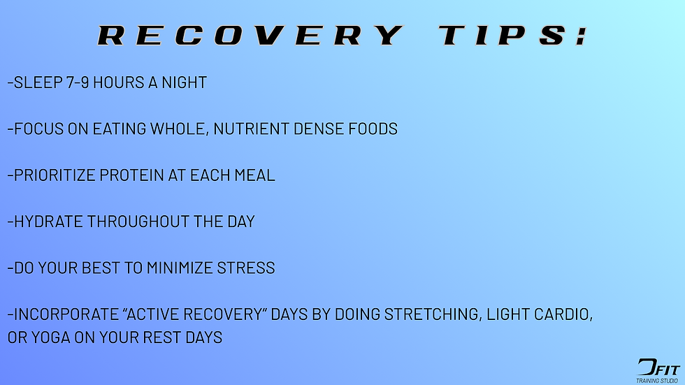 tips for ensuring adequate recovery