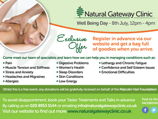 SAVE THE DATE FOR WELL BEING DAY
Sunday, 8th July 12pm - 4pm