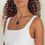 Thumbnail: Elegant Black Oval Necklace w/Thexxi Design.