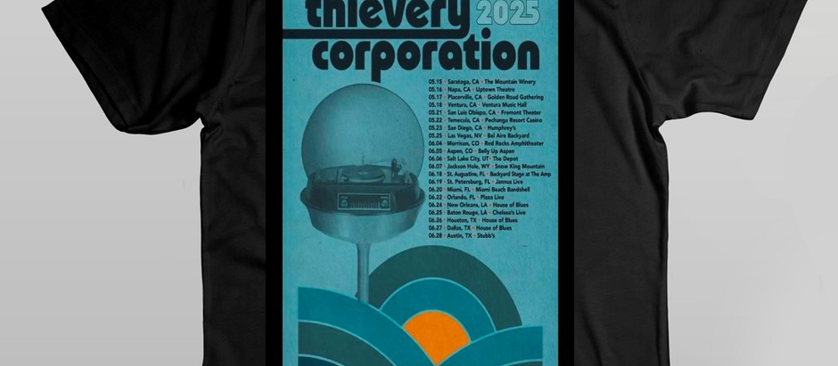 Official Thievery Corporation May & June Tour 2025 Poster Shirt