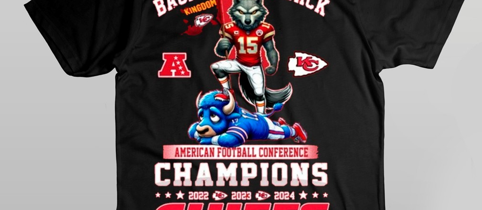 Official Back 2 Back 2 Back American Football Conference Champions Kansas City Chiefs Logo tee shirt