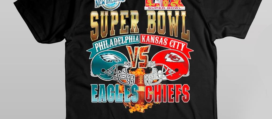 Original New Orleans Kansas City Chiefs Vs Philadelphia Eagles Super Bowl Lix Helmet T-shirts