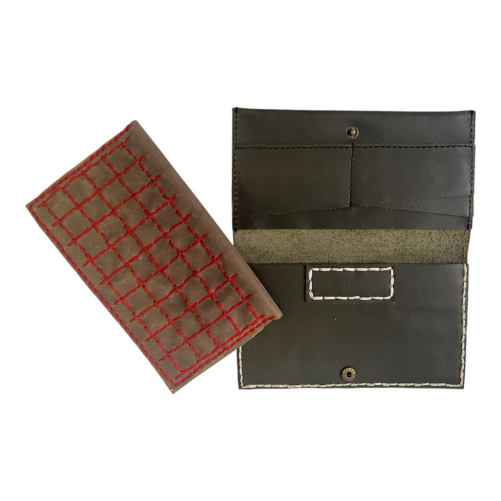 Thumbnail: Large Leather Wallet with Button, A Beautiful Surprise, Handpicked Just for You