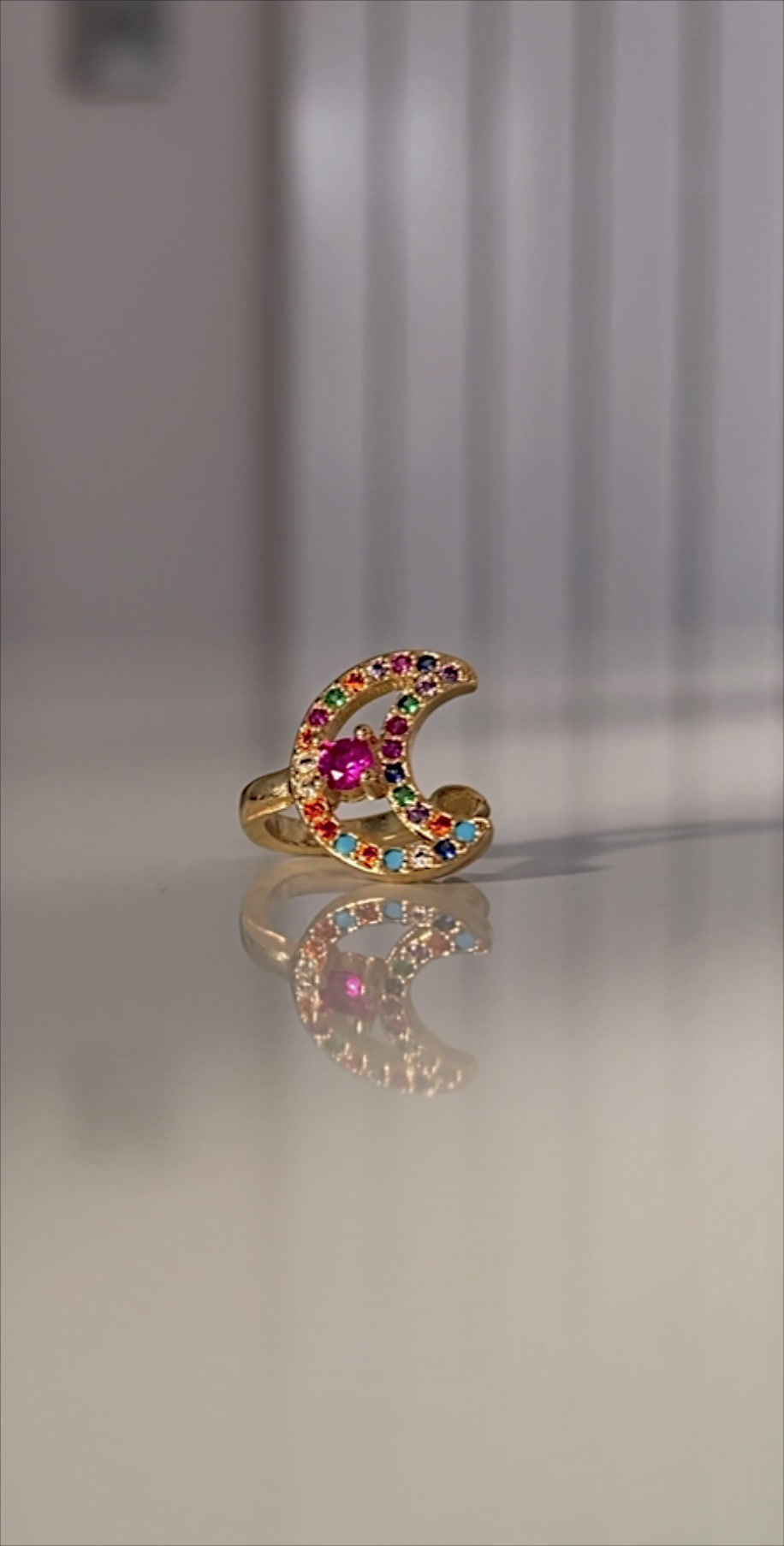 Thumbnail: Gold Plated Moon Ear Cuff