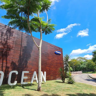 Tela de computador exibindo IDE com código ReactJS durante curso remoto do Samsung Ocean