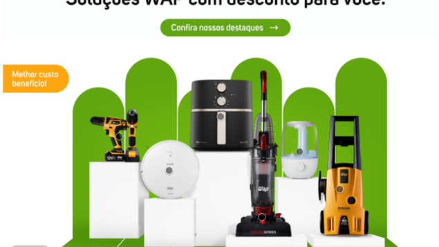Aspirador de pó vertical WAP Silent Speed com selo de oferta Prime Day