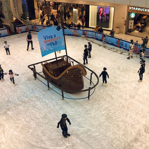 Pista de patinação no gelo chega ao ParkShoppingBarigüi