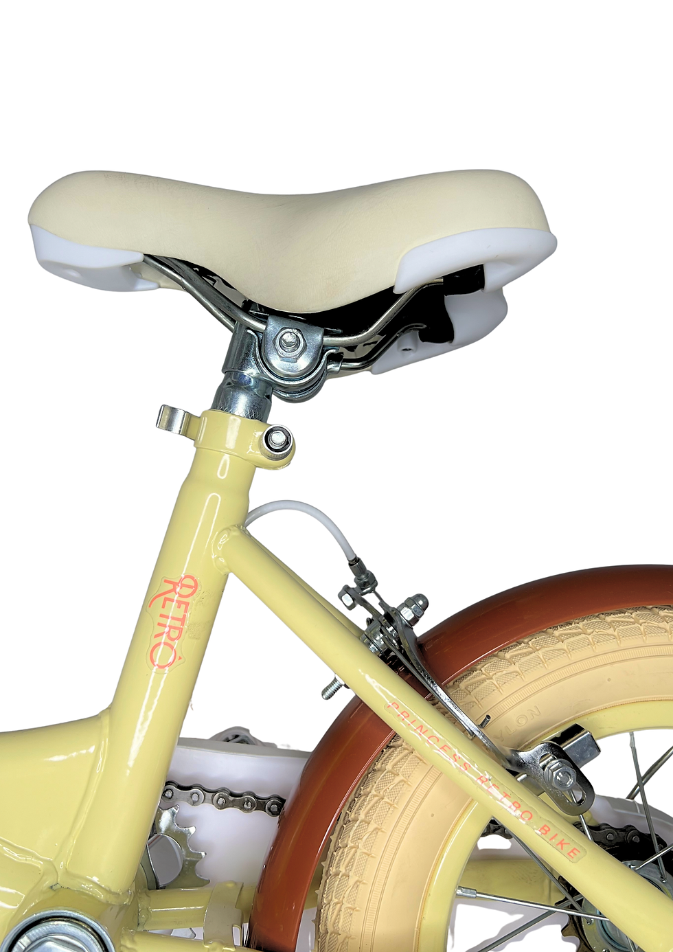 Miniatura: BICICLETA INFANTIL MENINA ARO 12, QUADRO DE FERRO - CREME
