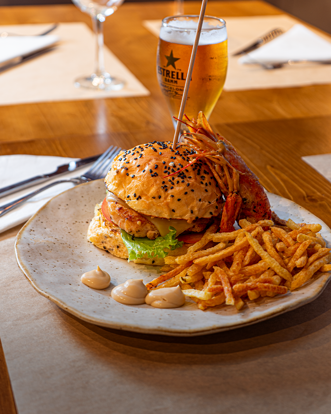 burger e cerveja