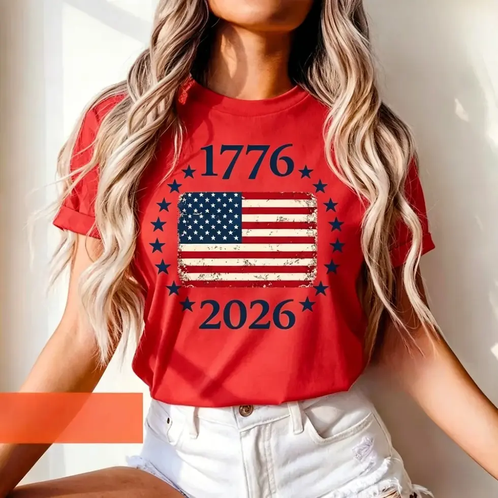 Thumbnail: 1776 2026 the United States Flag Printed T-shirt