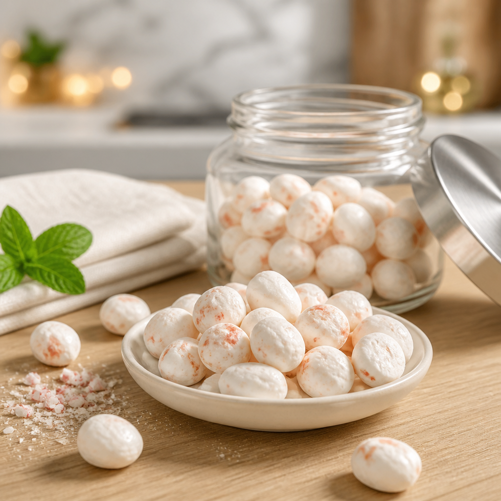 Peppermint Snowballs (freeze dried)