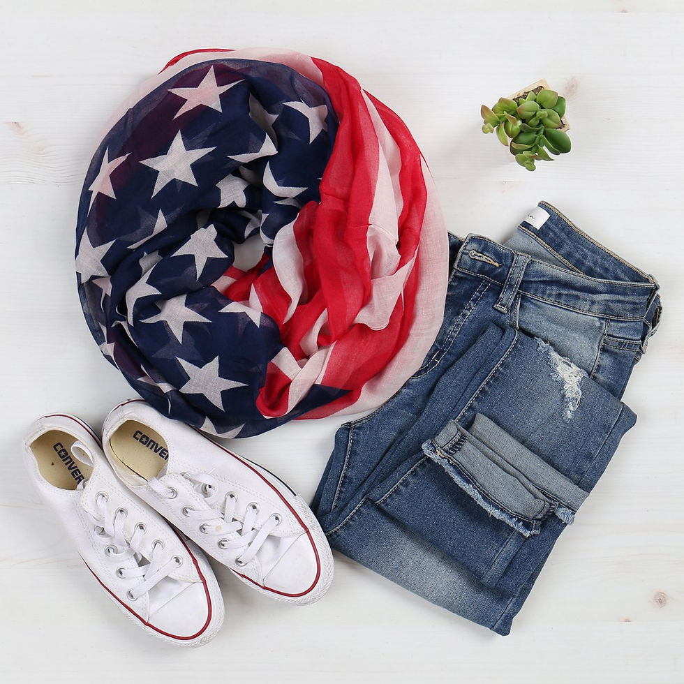Thumbnail: Hdf2486 -  American Flag Infinity Scarf