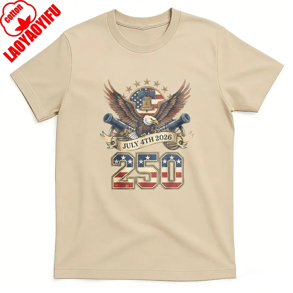 Thumbnail: American Eagle Independence Day Men's T-Shirt 250th Anniversary July 4th 2026