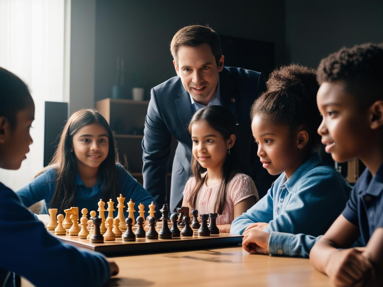 Online group chess class for kids with expert coach – boys and girls learning chess together at Rking Chess Academy.
